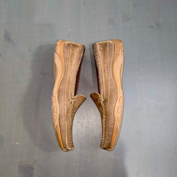 Allen Edmonds Men’s Boulder Venetian Moc Leather Shoes Brown - Picture 2 of 5